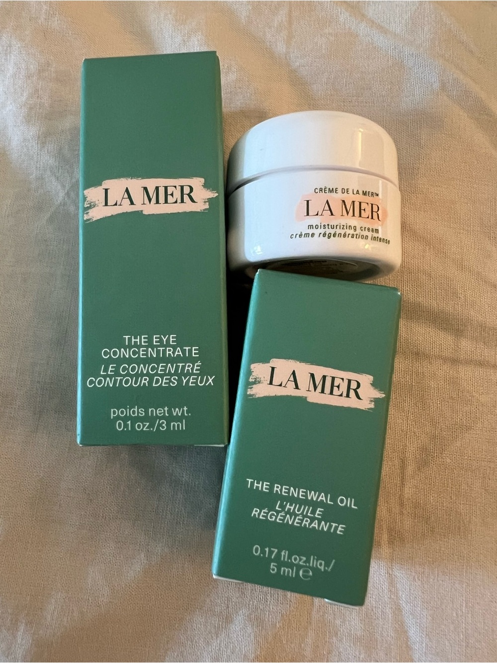 La Mer Eye Concentrate & Renewal Oil & cream deluxe sample sizes